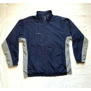 Reebok Windbreaker Jacket Mens Large Jersey Lined Full Zip Athletic Outdoor Golf